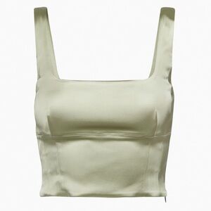 Aritzia Wilfred Satin Bustier Tank Top